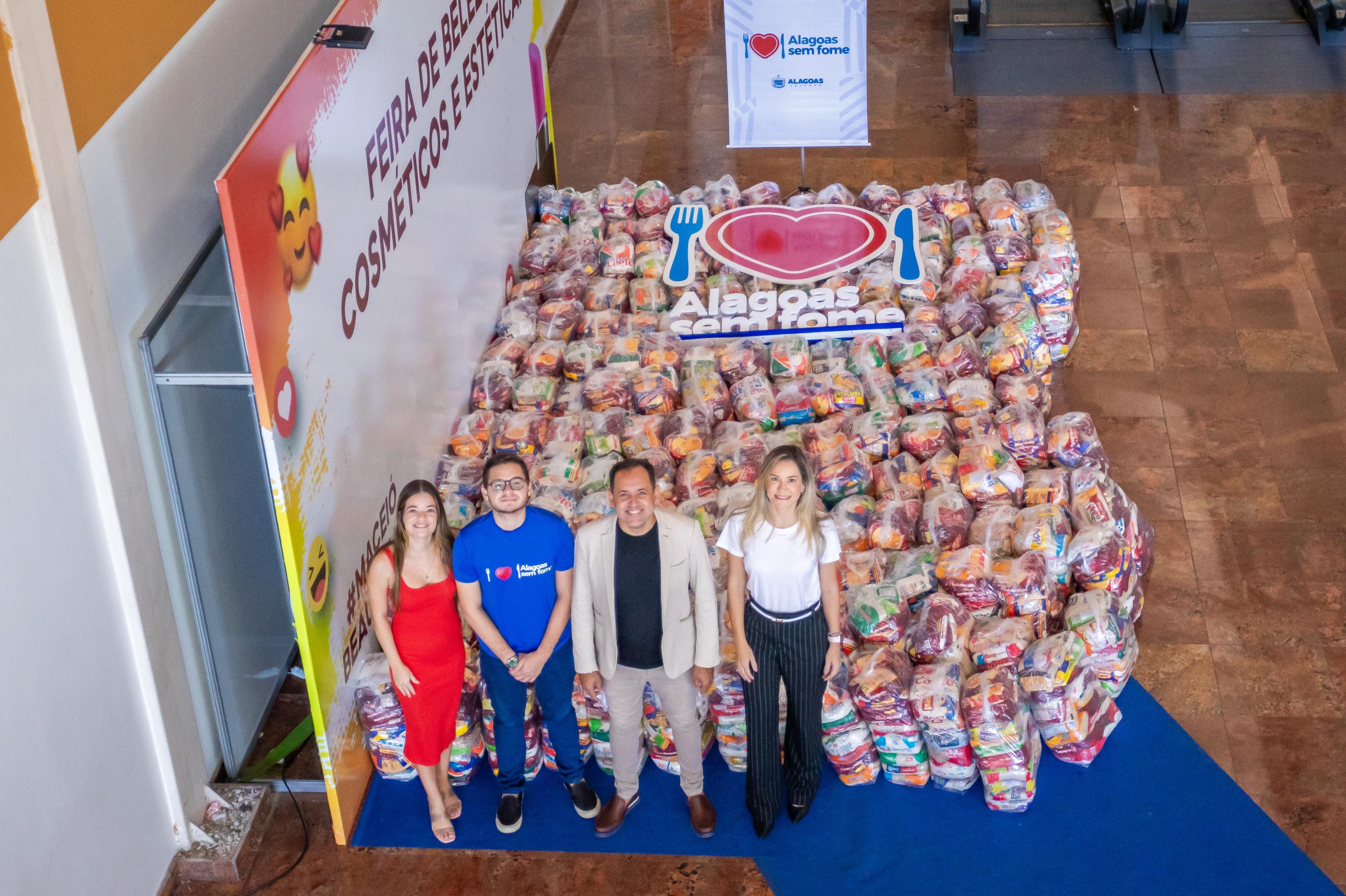 Alagoas sem Fome arrecada 4,7 toneladas de alimentos durante evento de beleza em Maceió